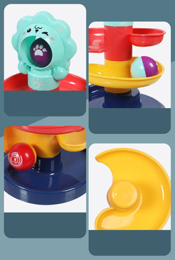 Wieża z piłeczkami zjeżdżalnia tor dla kulek zabawka kule grzechotki dzieci