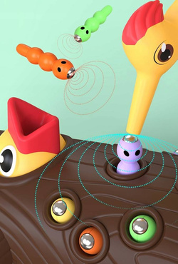 Gra Zręcznościowa Magnetyczna Dzięcioł Robaczki