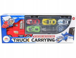 DUŻY TIR LAWETA CIĘŻARÓWKA Z WYRZUTNIĄ i 6 AUT