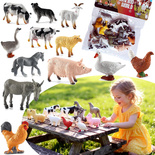 ZWIERZĘTA DOMOWE ZESTAW FIGUREK ZWIERZĄT DOMOWYCH FIGURKI FARMA DO ZABAWY