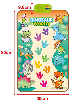 MUZYCZNA Mata taneczna dinozaury PIANINO do nauki tańca i dźwięk dla dzieci