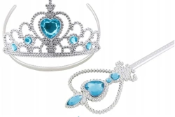 STRÓJ KSIĘŻNICZKI 4W1 WARKOCZ SPÓDNICZKA KORONA RÓŻDŻKA KOSTIUM