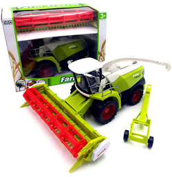 Duży KOMBAJN ZBOŻOWY Z NAPĘDEM RUCHOME ELEMENTY IDEALNY HARVESTER TRAKTOR