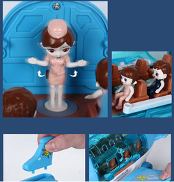 OTWIERANY Samolot pasażerski INTERAKTYWNY + Figurki DŹWIĘK ŚWIATŁO I NAPĘD