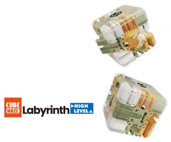 KOSTKA dla dzieci Z LABIRYNTEM I METALOWA KULKA GRA LOGICZNA CUBE MAZE 3D