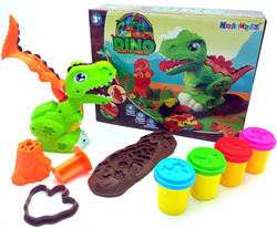 DINOZAUR zestaw MASA PLASTYCZNA WYCISKARKA +WULKAN