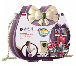 Torebka KUFEREK Zestaw PODRÓŻNICZKI Aparat 23 el OKULARY zabawka dla dzieci