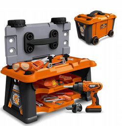 WARSZTAT ZESTAW MAJSTERKOWICZA NARZĘDZIA WIERTARKA PIŁA 63el Walizka KUFER