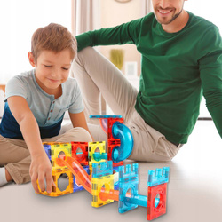 TOR KLOCKI MAGNETYCZNE ŚWIECĄCE EDUKACYJNE KONSTRUKCYJNE 75 EL DLA DZIECI