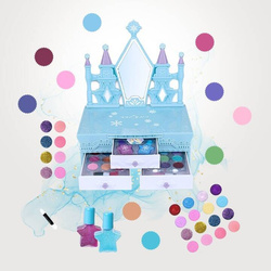 KUFEREK KOSMETYKÓW ZAMEK ZESTAW DO malowania makijażu i paznokci dla dzieci