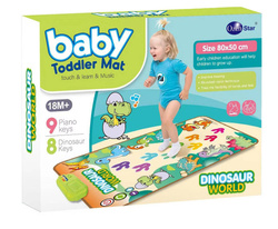 MUZYCZNA Mata taneczna dinozaury PIANINO do nauki tańca i dźwięk dla dzieci