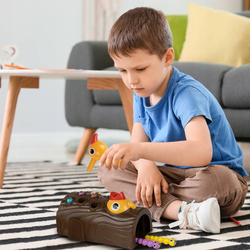 DZIĘCIOŁ I ROBACZKI GRA ZRĘCZNOŚCIOWA MAGNETYCZNA DLA DZIECI CAŁEJ RODZINY