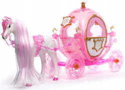 KARETA KAROCA DYNIA DLA KSIĘŻNICZKI LALEK ZABAWKA PREZENT DLA DZIEWCZYNKI