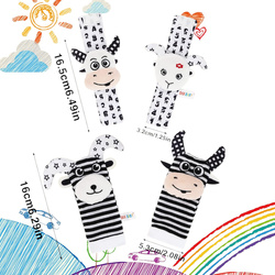 SKARPETKI SENSORYCZNE I OPASKI 3D Z GRZECHOTKĄ DLA NIEMOWLĄT NA PREZENT