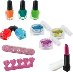 ZESTAW KOSMETYKÓW BROKAT SZMINKA + 5 LAKIERÓW