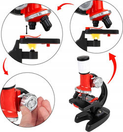 MIKROSKOP NAUKOWY DO ZABAWY UCZNIOWSKI AKCESORIA