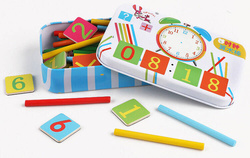 Gra Edukacyjna Zestaw do Nauki Liczenia PATYCZKI i Zegar Magnetyczne Liczby