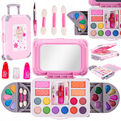 KOSMETYKI DO MALOWANIA MAKIJAŻU W KUFERKU MAKE UP WALICZEKA NA KÓŁKACH