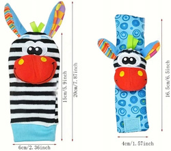 GRZECHOTKI DLA NIEMOWLĄT OPASKI NA RĄCZKI SKARPETKI SENSORYCZNE 3D MIĘKKIE