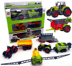 Ciągnik Traktor maszyny rolnicze 6w1 zestaw farmer