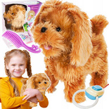 PIESEK INTERAKTYWNY Na SMYCZY ZABAWKA DLA DZIECI PIES CHODZI SZCZEKA PUDEL