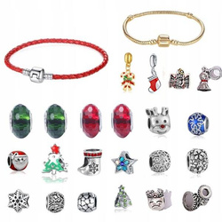 KALENDARZ ADWENTOWY DLA DZIEWCZYNKI BRANSOLETKA ZAWIESZKI BIŻUTERIA CHARMS
