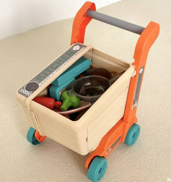 KUCHNIA GARNKI WÓZEK NA ZAKUPY DLA DZIECI ZESTAW DO ZABAWY W KUCHNIE SKLEP