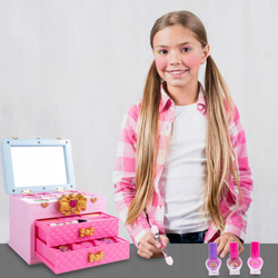 ZESTAW KOSMETYKÓW DO MAKIJAŻU W KUFERKU DLA DZIECI KOSMETYKI DZIEWCZYNKI