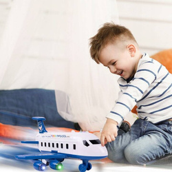 DUŻY SAMOLOT INTERAKTYWNY ROZKŁADANY PARKING DŹWIG POLICJA DLA DZIECI