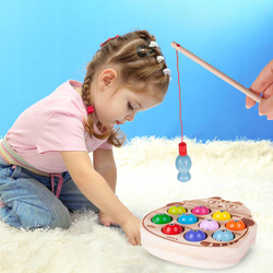 GRA DREWNIANA ŁOWIENIE RYBEK MAGNESY KOTEK + WĘDKI