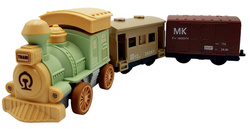 Wesoła kolejka ciuchcia pociąg RETRO LOKOMOTYWA z wagonami napędem