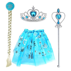 STRÓJ KSIĘŻNICZKI 4W1 WARKOCZ SPÓDNICZKA KORONA RÓŻDŻKA KOSTIUM