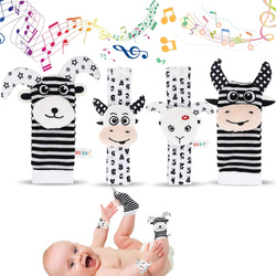 SKARPETKI SENSORYCZNE I OPASKI 3D Z GRZECHOTKĄ DLA NIEMOWLĄT NA PREZENT