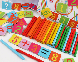 Gra Edukacyjna Zestaw do Nauki Liczenia PATYCZKI i Zegar Magnetyczne Liczby