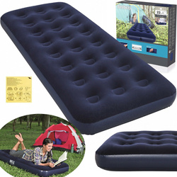 MATERAC DMUCHANY ŁÓŻKO DMUCHANE DO SPANIA DOMU WELUR TURYSTYCZNY POD NAMIOT