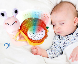 PROJEKTOR DLA NIEMOWLĄT DZIECI NA SEN MASKOTKA ZABAWKA ŚLIMAK Z PROJEKTOREM