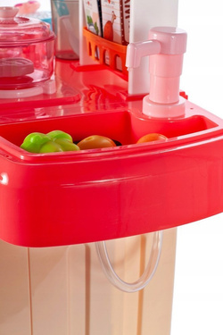 DUŻA KUCHNIA RÓŻOWA Z PARĄ ŚWIATŁO DŹWIĘK