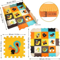 PIANKOWA MATA PUZZLE SKŁADANA DO RACZKOWANIA ZABAWY DLA DZIECI NIEMOWLĄT XL