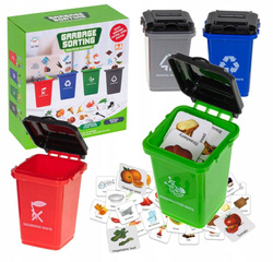 GRA SEGREGACJA ŚMIECI LOGICZNA EDUKACYJNA NAUKA KARTY EDUKACYJNE DLA DZIECI