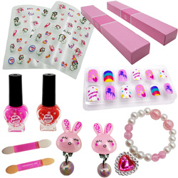 Zestaw do malowania paznokci kosmetyki dziecięce kuferek kosmetyków w salon