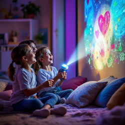 RĘCZNY PROJEKTOR RZUTNIK DO POKAZ SLAJDÓW ZDJĘĆ ZABAWKA DLA DZIECI LATARKA