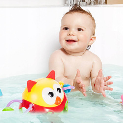 MIEKKA PIŁKA GRZECHOTKA SENSORYCZNA GUMOWA SÓWKA GRYZAK DLA DZIECI