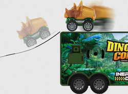 CIĘŻARÓWKA ZESTAW TIR z AUTKAMI i WYRZUTNIA Auto dinozaury laweta Zabawka