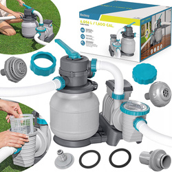 POMPA PIASKOWA FILTRUJĄCA DO BASENÓW 6056L/h BESTWAY 58497 + ZŁĄCZKI, WĘŻE