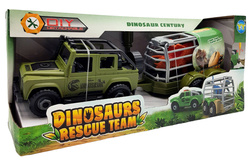 Auto Terenowe JEEP Do Rozkręcania Z PRZYCZEPĄ + DINOZAUR