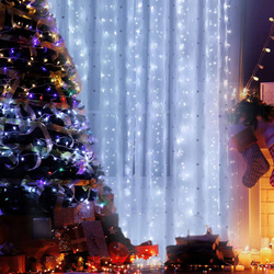 KURTYNA ŚWIETLNA LED lampki girlanda WISZĄCE sople do okna USB + PILOT