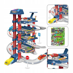 PARKING GARAŻ SAMOCHODOWY ZABAWKA Z WINDA ELEKTRYCZNA ZJEŻDŻALNIA DLA AUTEK