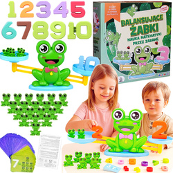 GRA EDUKACYJNA WAGA SZALKOWA ŻABA ŻABKI I KARTY NAUKA LICZENIA PRZEZ ZABAWĘ