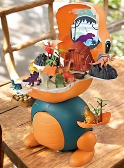 DUŻY DINOZAUR ZABAWKA DLA DZIECI FIGURKI ZWIERZĄT DINOZAURÓW ZESTAW DRZEWKA