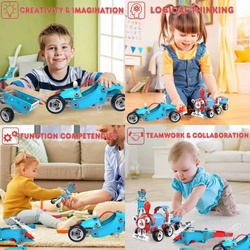 KLOCKI KONSTRUKCYJNE KREATYWNE EDUKACYJNE POJAZDY MAŁY KONSTRUKTOR 8W1